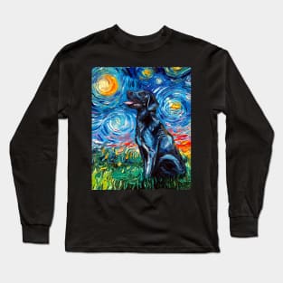 Black Labrador Night Long Sleeve T-Shirt